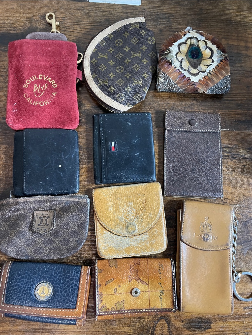 Stanley Assorted Small Wallet & Pouch Set in Red, Brown, Black, Tan, Gold